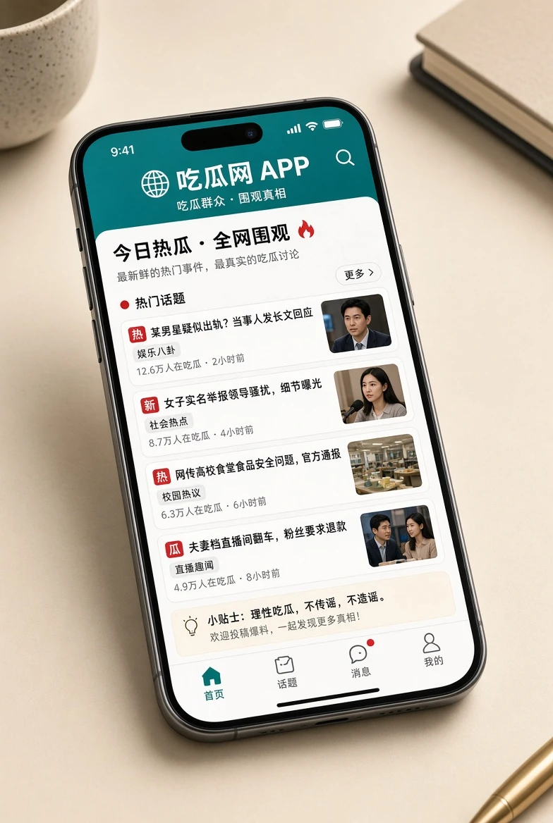 吃瓜网APP界面